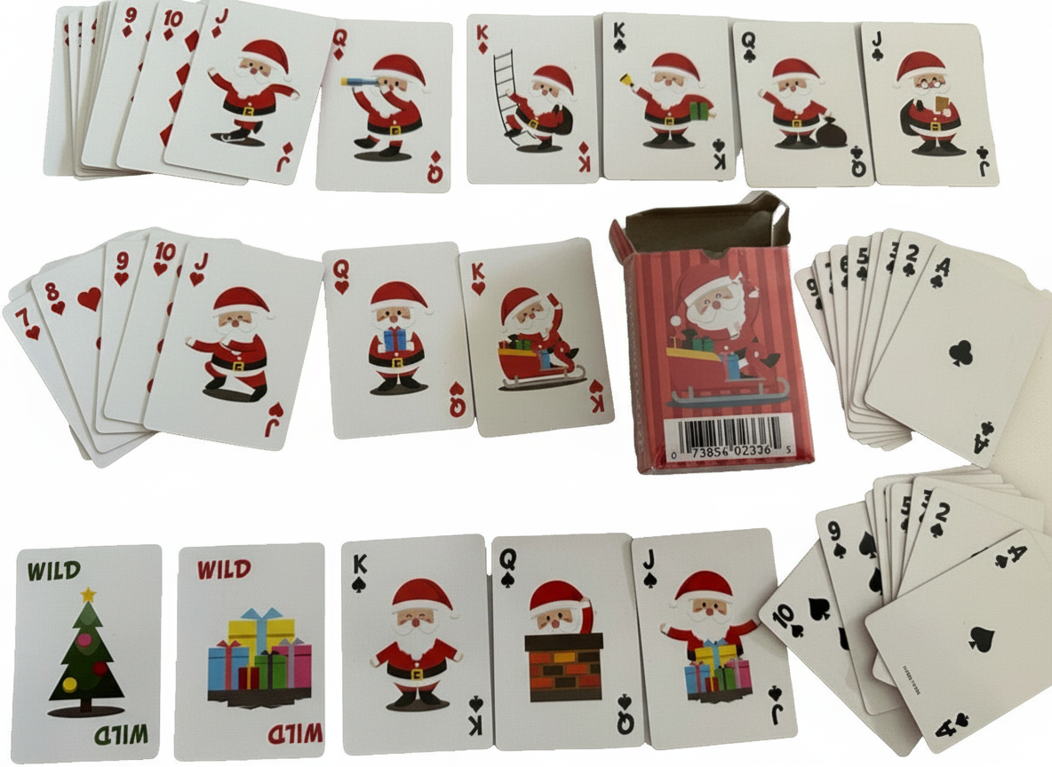Hoyle Mini Holiday Playing Cards – Santa Edition
