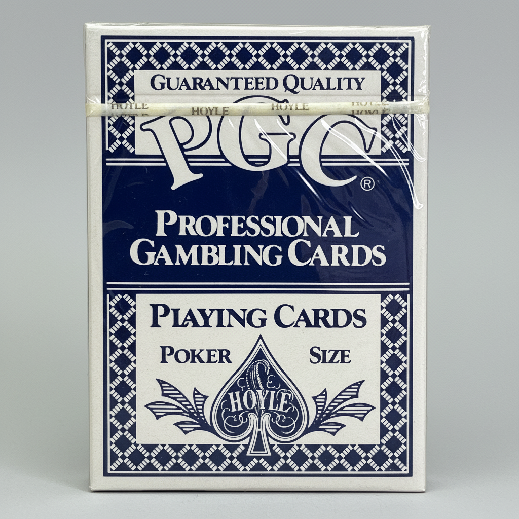 Pack of PGC Professional Gambling Cards with blue and white design