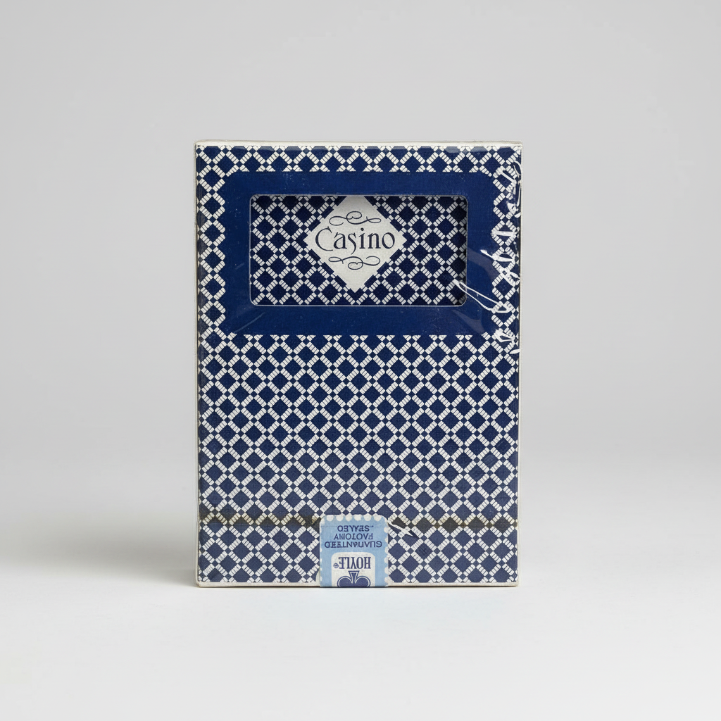 Packaged deck of Hoyle PGC cards with blue and white pattern and 'Casino' branding.