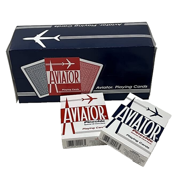 Aviator Pinochle Playing Cards Brick – Standard Index (12 Decks)