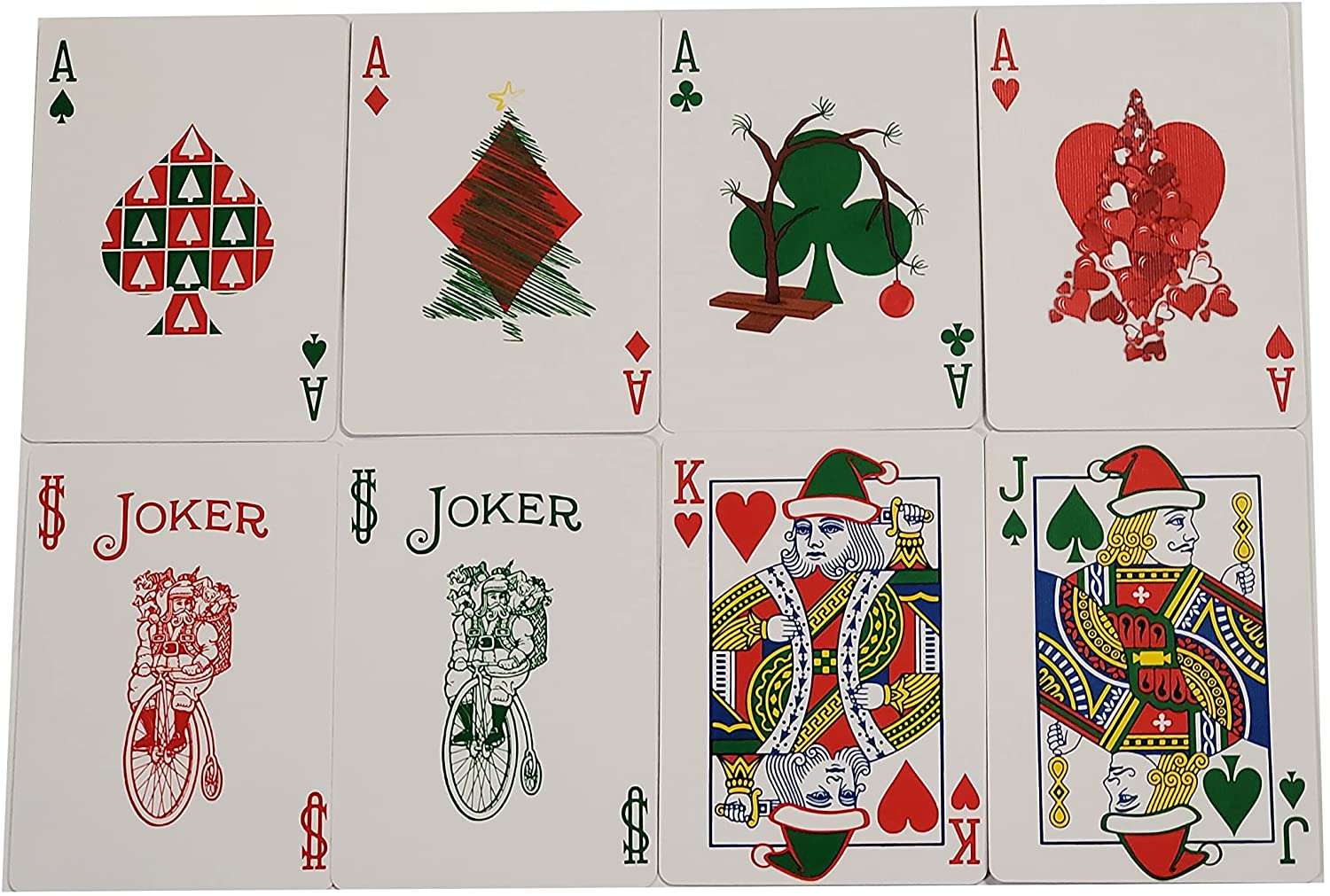 Bicycle Santa Maiden Back Playing Cards (Red)