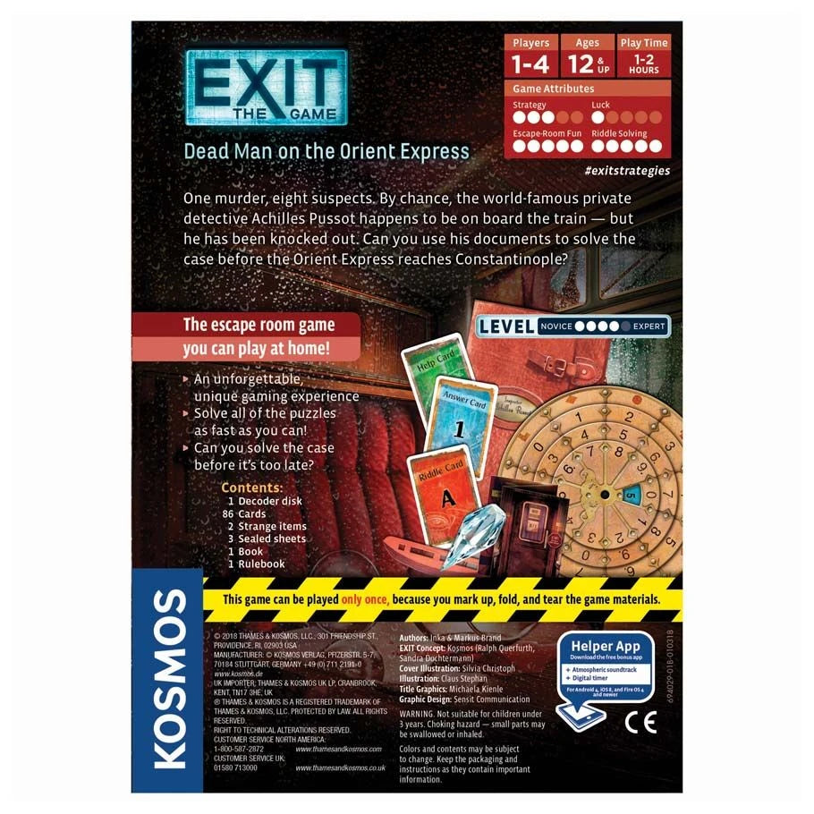 EXIT: The Game – Dead Man on the Orient Express – packaging view
