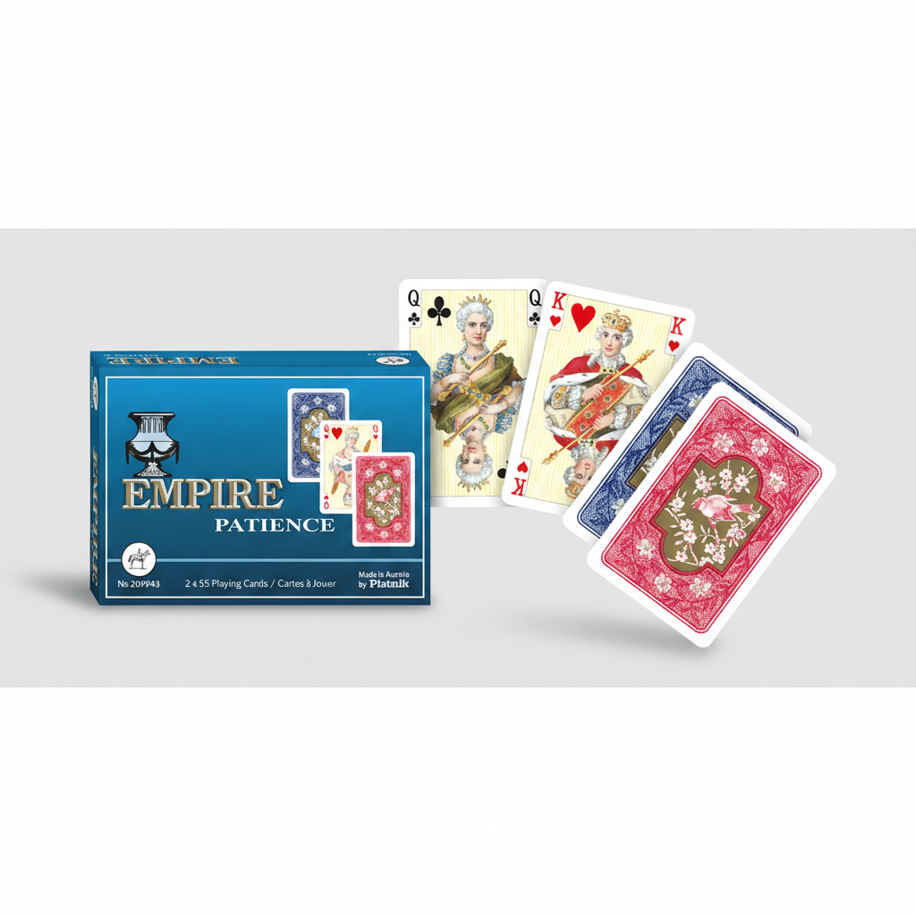Piatnik Empire Patience cards showing European-style court artwork and compact card size