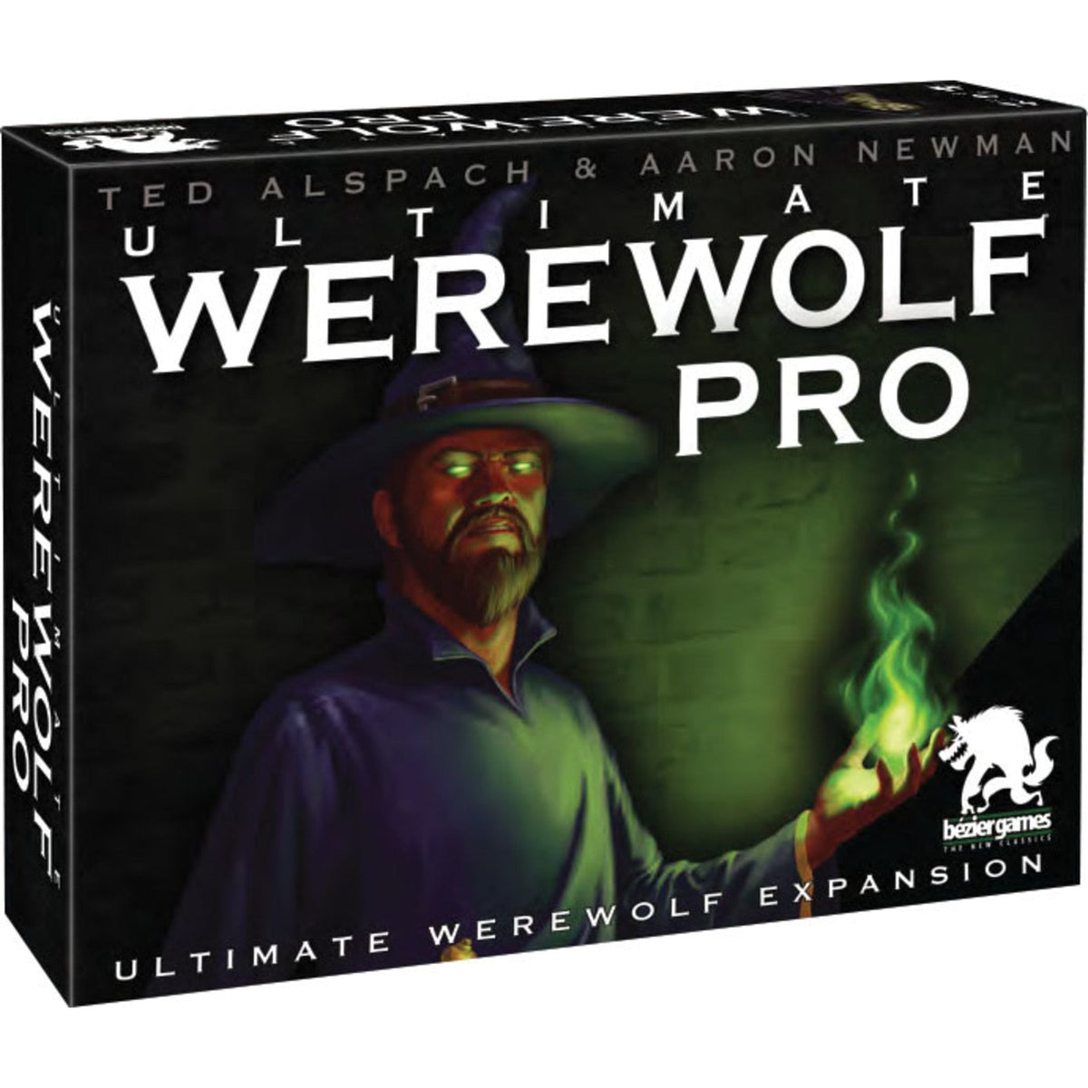 Ultimate Werewolf Pro expansion box featuring an illustrated character with green magic.