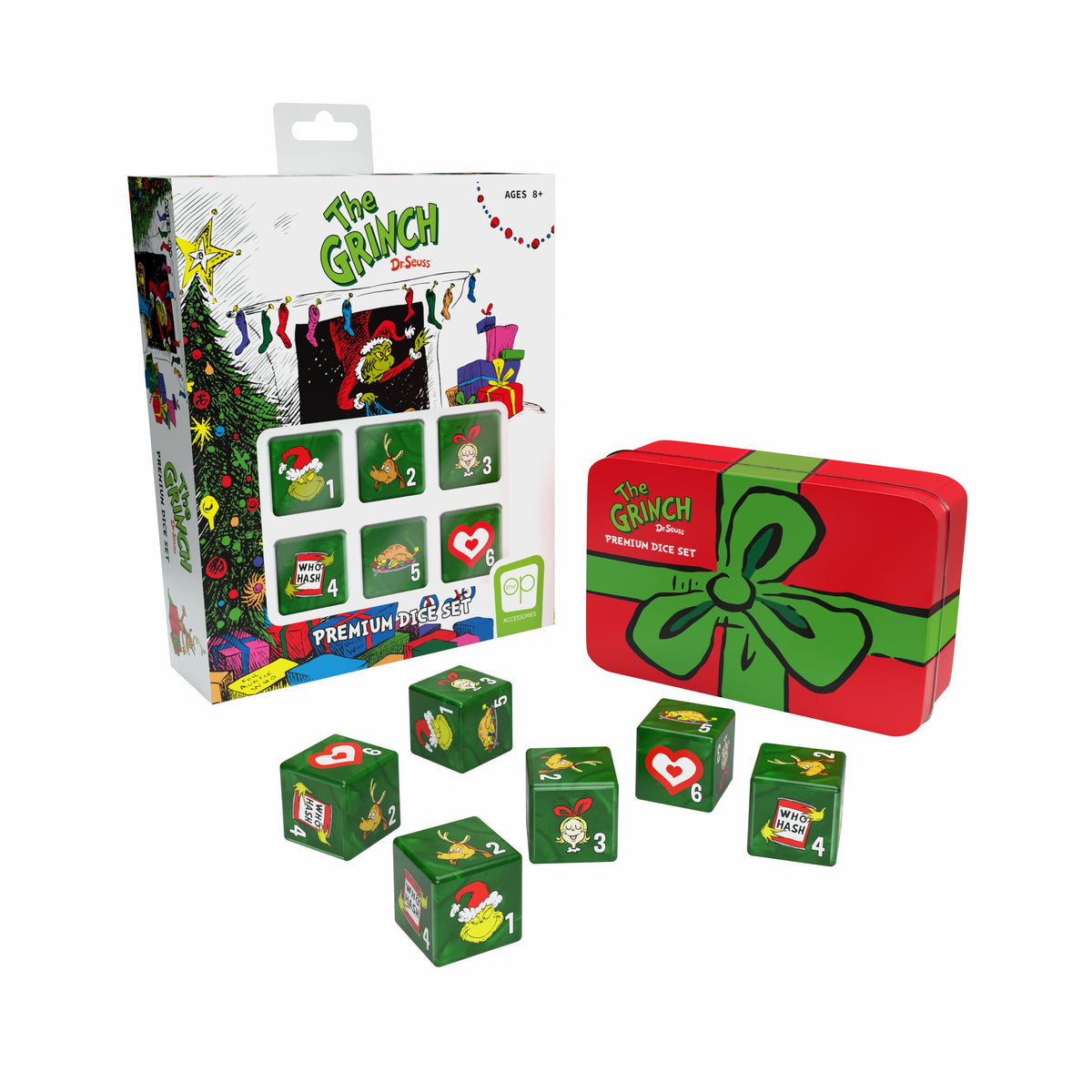 The Grinch Premium Dice Set – Six d6 Dice – additional product details