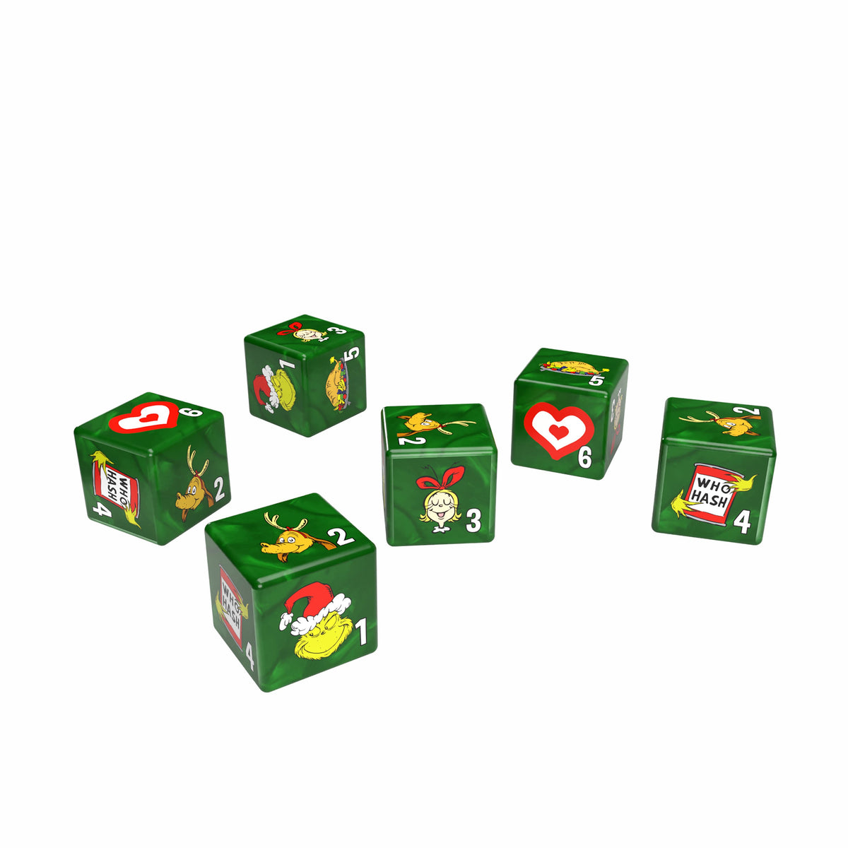 The Grinch Premium Dice Set – Six d6 Dice – additional product details