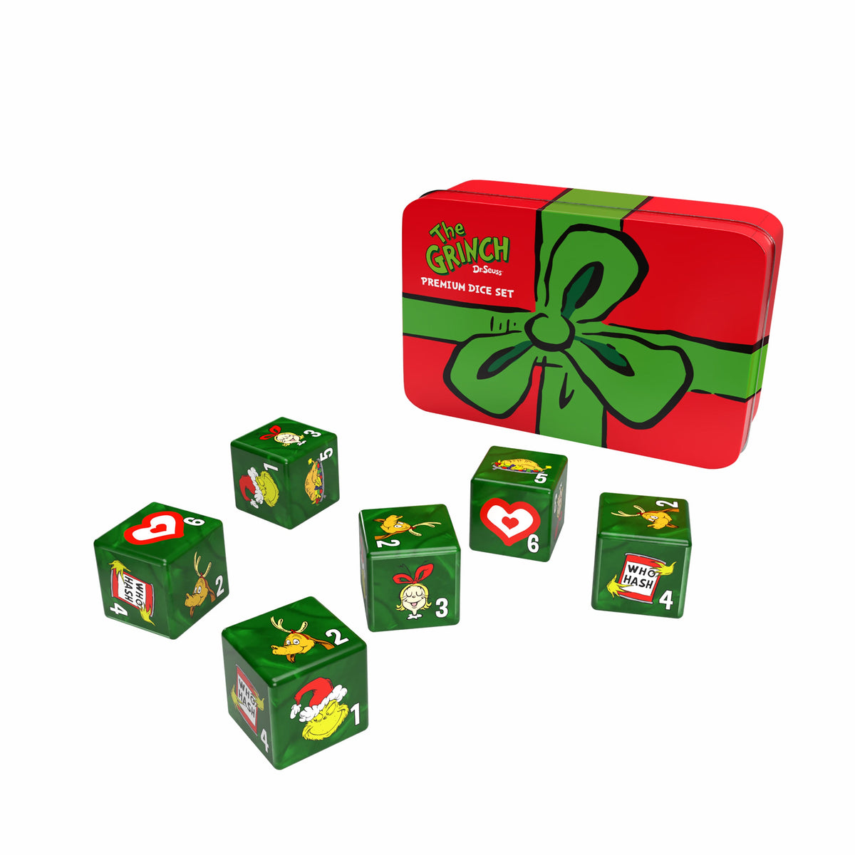 The Grinch Premium Dice Set – Six d6 Dice – additional product details