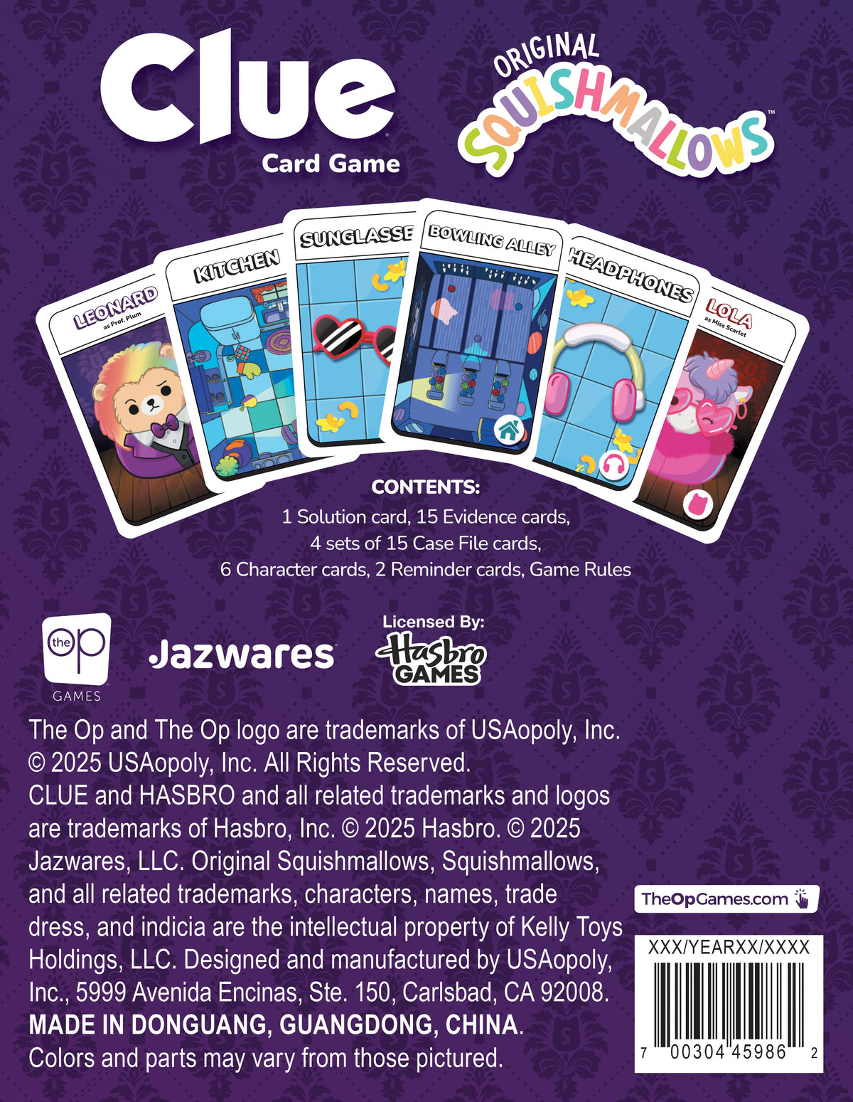 Clue Card Game: Original Squishmallows – packaging view