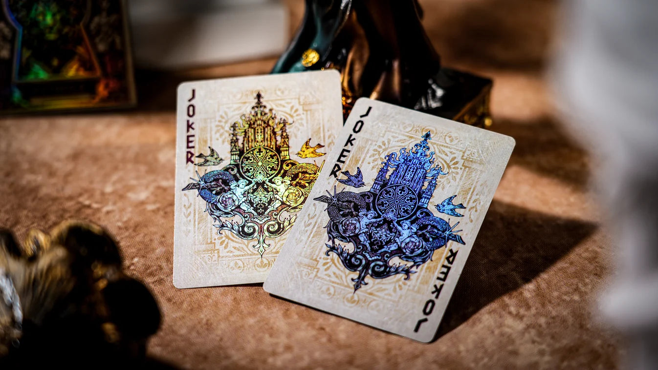 Two illustrated Jokers from Keyhole Greek Mythology Luxury Edition