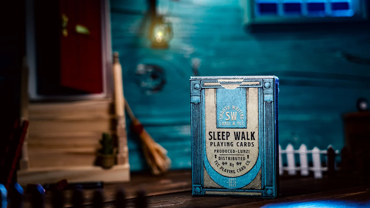 Sleep Walk Playing Cards blue Standard Edition tuck box by Smooth Writing and TCC